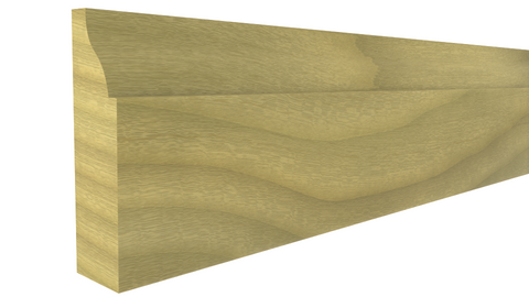 Profile View of Door Stop Molding, product number DS-108-012-1-PO - 3/8" x 1-1/4" Poplar Door Stop - $1.65/ft sold by American Wood Moldings