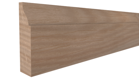 Profile View of Door Stop Molding, product number DS-108-012-1-RO - 3/8" x 1-1/4" Red Oak Door Stop - $2.22/ft sold by American Wood Moldings