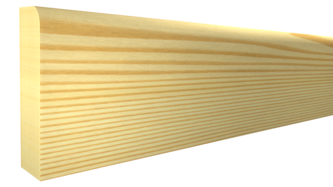 Profile View of Door Stop Molding, product number DS-112-014-3-CP - 7/16" x 1-3/8" Clear Pine Door Stop - $2.08/ft sold by American Wood Moldings