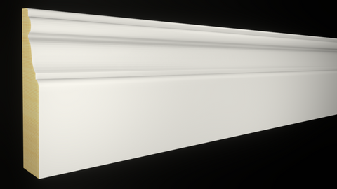 Profile View of Door Stop Molding, product number DS-224-021-1-PF - 21/32" x 2-3/4" Primed Finger Joint Door Stop - $1.68/ft sold by American Wood Moldings