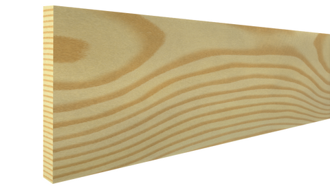 Profile View of Lattice Molding, product number LA-124-008-1-CP - 1/4" x 1-3/4" Clear Pine Lattice - $1.41/ft sold by American Wood Moldings