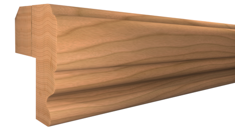 Profile View of Light Rail Molding, product number LR-116-108-1-CH - 1-1/4" x 1-1/2" Cherry Light Rail - $4.42/ft sold by American Wood Moldings