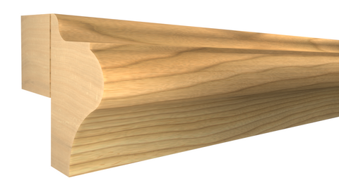 Profile View of Crown Molding, product number LR-118-010-1-MA - 5/16" x 1-9/16" Maple Light Rail - $5.58/ft sold by American Wood Moldings