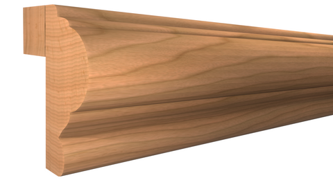 Profile View of Light Rail Molding, product number LR-120-112-1-CH - 1-3/8" x 1-5/8" Cherry Light Rail - $5.17/ft sold by American Wood Moldings