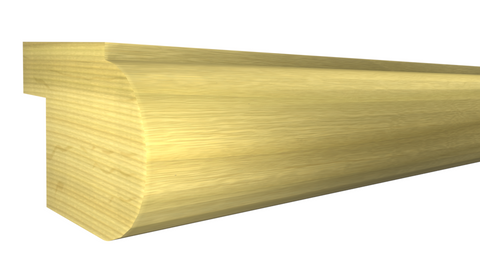 Profile View of Light Rail Molding, product number LR-200-110-1-PO - 1-5/16" x 2" Poplar Light Rail - $3.74/ft sold by American Wood Moldings