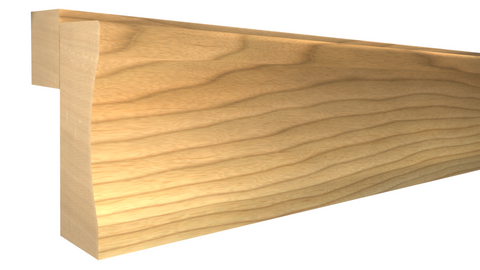 Profile View of Light Rail Molding, product number LR-208-116-1-MA - 1-1/2" x 2-1/4" Maple Light Rail - $8.86/ft sold by American Wood Moldings