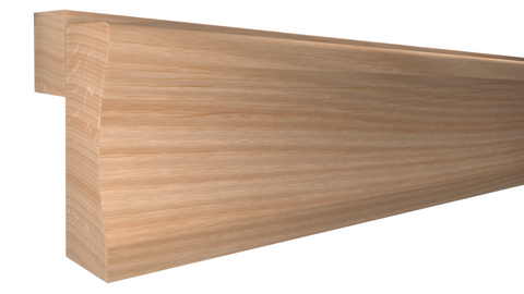 Profile View of Light Rail Molding, product number LR-208-116-1-RO - 1-1/2" x 2-1/4" Red Oak Light Rail - $5.62/ft sold by American Wood Moldings