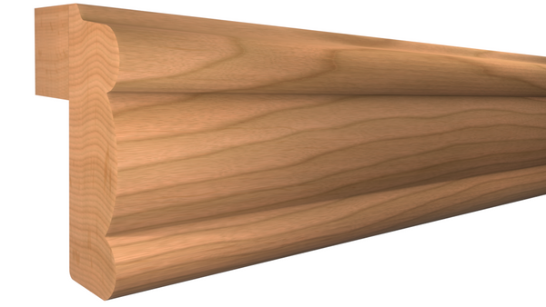 Profile View of Light Rail Molding, product number LR-209-118-1-CH - 1-9/16" x 2-9/32" Cherry Light Rail - $7.95/ft sold by American Wood Moldings