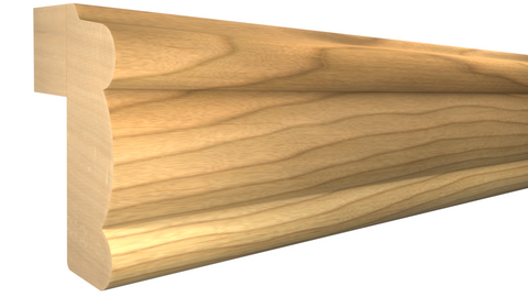 Profile View of Light Rail Molding, product number LR-209-118-1-MA - 1-9/16" x 2-9/32" Maple Light Rail - $9.33/ft sold by American Wood Moldings