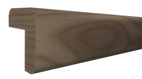 Profile View of Outside Corner Molding, product number OC-024-024-1-WA - 3/4" x 3/4" Walnut Outside Corner - $4.24/ft sold by American Wood Moldings