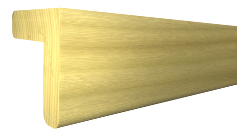 Profile View of Outside Corner Molding, product number OC-100-100-1-PO - 1" x 1" Poplar Outside Corner - $1.78/ft sold by American Wood Moldings