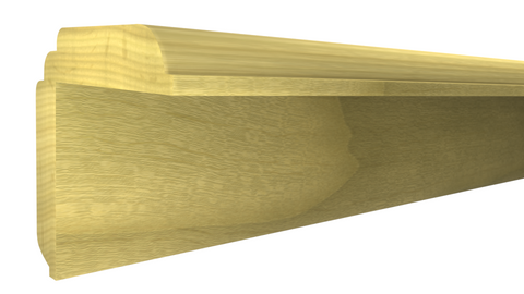 Profile View of Outside Corner Molding, product number OC-104-104-4-PO - 1-1/8" x 1-1/8" Poplar Outside Corner - $2.25/ft sold by American Wood Moldings