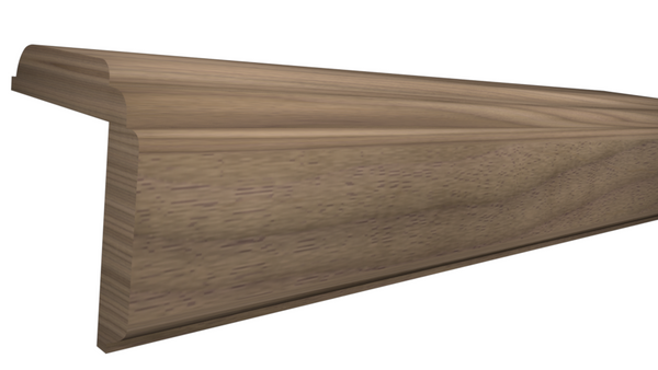 Profile View of Outside Corner Molding, product number OC-104-104-4-WA - 1-1/8" x 1-1/8" Walnut Outside Corner - $5.78/ft sold by American Wood Moldings