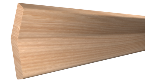 Profile View of Outside Corner Molding, product number OC-110-016-1-RO - 1/2" x 1-5/16" Red Oak Outside Corner - $2.23/ft sold by American Wood Moldings