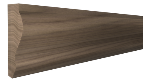 Profile View of Panel Molding, product number PA-004-016-1-WA - 1/2" x 1/8" Walnut Panel Molding - $6.00/ft sold by American Wood Moldings