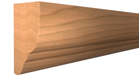 Profile View of Panel Molding, product number PA-017-026-1-CH - 13/16" x 17/32" Cherry Panel Molding - $1.92/ft sold by American Wood Moldings