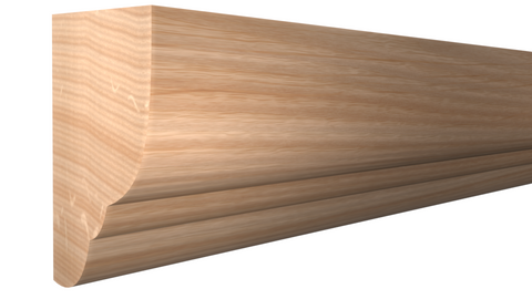 Profile View of Panel Molding, product number PA-017-026-1-RO - 13/16" x 17/32" Red Oak Panel Molding - $1.59/ft sold by American Wood Moldings