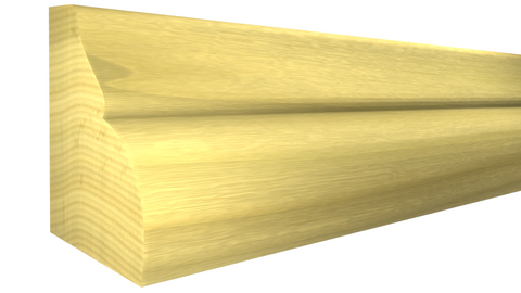Profile View of Panel Molding, product number PA-018-014-1-PO - 7/16" x 9/16" Poplar Panel Molding - $1.32/ft sold by American Wood Moldings