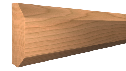 Profile View of Panel Molding, product number PA-024-012-2-CH - 3/8" x 3/4" Cherry Panel Molding - $1.92/ft sold by American Wood Moldings