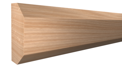 Profile View of Panel Molding, product number PA-024-012-2-RO - 3/8" x 3/4" Red Oak Panel Molding - $1.59/ft sold by American Wood Moldings