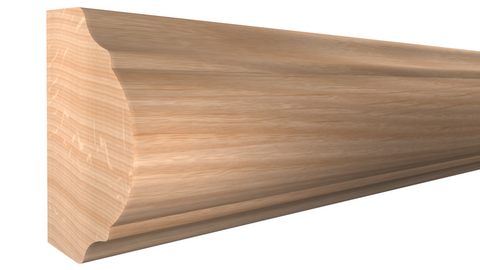 Profile View of Panel Molding, product number PA-024-016-3-RO - 1/2" x 3/4" Red Oak Panel Molding - $1.59/ft sold by American Wood Moldings