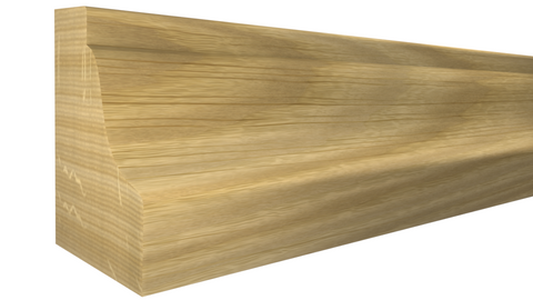Profile View of Panel Molding, product number PA-100-024-1-WO - 3/4" x 1" White Oak Panel Molding - $3.24/ft sold by American Wood Moldings