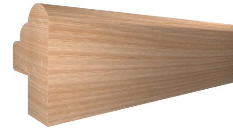 Profile View of Panel Molding, product number PA-100-024-3-RO - 3/4" x 1" Red Oak Panel Molding - $1.78/ft sold by American Wood Moldings