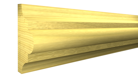 Profile View of Panel Molding Molding, product number PA-104-016-1-PO - 1/2" x 1-1/8" Walnut Panel Molding - $2.00/ft sold by American Wood Moldings