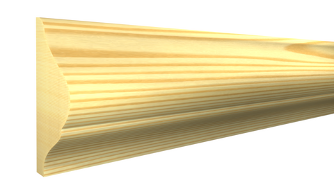 Profile View of Panel Molding, product number PA-104-016-3-CP - 1/2" x 1-1/8" Clear Pine Panel Molding - $1.55/ft sold by American Wood Moldings
