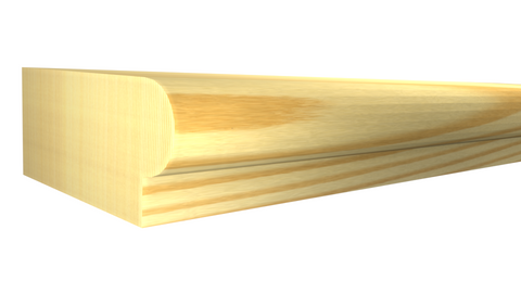 Profile View of Panel Molding, product number PA-104-018-4-CP - 9/16" x 1-1/8" Clear Pine Panel Molding - $1.55/ft sold by American Wood Moldings