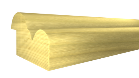 Profile View of Panel Molding, product number PA-108-024-3-PO - 3/4" x 1-1/4" Poplar Panel Molding - $2.00/ft sold by American Wood Moldings