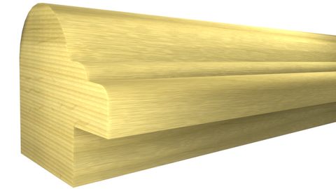 Profile View of Panel Molding, product number PA-108-104-1-PO - 1-1/8" x 1-1/4" Poplar Panel Molding - $2.43/ft sold by American Wood Moldings