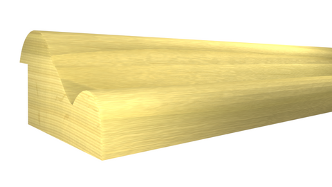 Profile View of Panel Molding, product number PA-110-024-1-PO - 3/4" x 1-5/16" Poplar Panel Molding - $2.22/ft sold by American Wood Moldings
