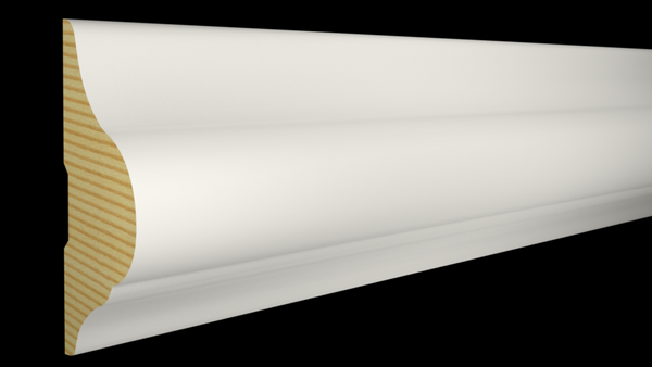 Profile View of Panel Molding, product number PA-120-022-1-PF - 11/16" x 1-5/8" Primed Finger Joint Panel Molding - $2.48/ft sold by American Wood Moldings