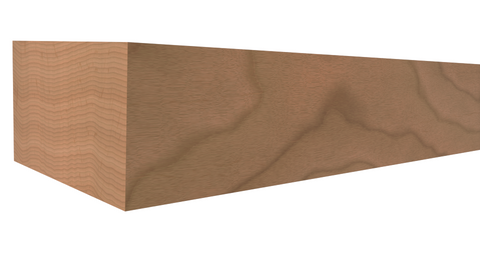 Profile View of Parting Stop Molding, product number PS-024-016-1-CH- 1/2" x 3/4" Cherry Parting Stop - $1.16/ft sold by American Wood Moldings