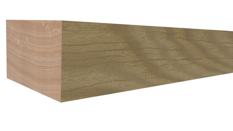 Profile View of Parting Stop Molding, product number PS-024-016-1-WO- 1/2" x 3/4" White Oak Parting Stop - $2.30/ft sold by American Wood Moldings