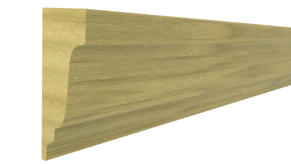 Profile View of Rake Molding, product number RA-308-114-1-PO - 1-7/16" x 3-1/4" Poplar Door Stop - $8.86/ft sold by American Wood Moldings