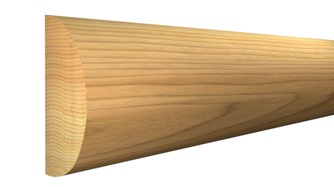 RO-024-012-1-HI - 3/8" x 3/4" - Hickory Half Round - $1.59/ft