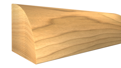 Profile View of Quarter Round Molding, product number RO-024-024-1-HI - 3/4" x 3/4" Hickory Quarter Round - $1.73/ft sold by American Wood Moldings