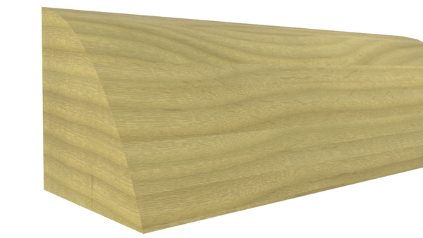 Profile View of Quarter Round Molding, product number RO-032-032-1-PO - 1" x 1" Poplar Quarter Round - $2.19/ft sold by American Wood Moldings