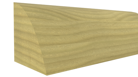 Profile View of Quarter Round Molding, product number RO-032-032-1-PO - 1" x 1" Poplar Quarter Round - $2.19/ft sold by American Wood Moldings