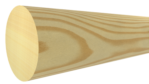RO-108-108-1-CP - 1-1/4" x 1-1/4" Clear Pine Full Round - $3.26/ft