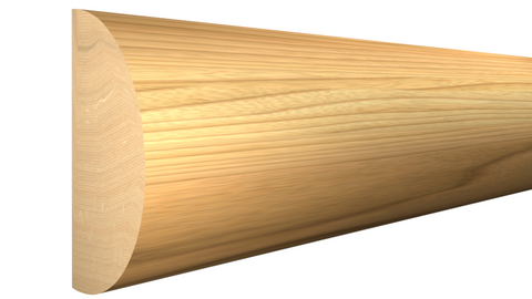 RO-116-024-1-MA - 3/4" x 1-1/2" Maple Half Round - $5.36/ft