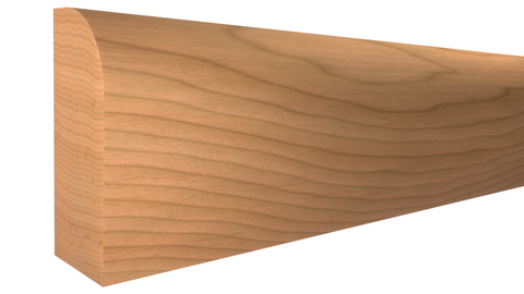 Profile View of Scribe Molding, product number SB-020-008-1-CH - 1/4" x 5/8" Cherry Scribe Molding - $1.37/ft sold by American Wood Moldings
