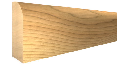 Profile View of Scribe Molding, product number SB-020-008-1-MA - 1/4" x 5/8" Maple Scribe Molding - $1.47/ft sold by American Wood Moldings