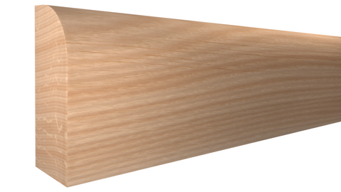 Profile View of Scribe Molding, product number SB-020-008-1-RO - 1/4" x 5/8" Red Oak Scribe Molding - $1.14/ft sold by American Wood Moldings