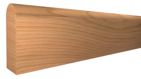 Profile View of Scribe Molding, product number SB-024-008-2-CH - 1/4" x 3/4" Cherry Scribe Molding - $1.64/ft sold by American Wood Moldings