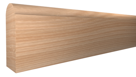 Profile View of Scribe Molding, product number SB-024-008-2-RO - 1/4" x 3/4" Red Oak Scribe Molding - $1.37/ft sold by American Wood Moldings