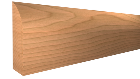 Profile View of Scribe Molding, product number SB-024-008-3-CH - 1/4" x 3/4" Cherry Scribe Molding - $1.64/ft sold by American Wood Moldings