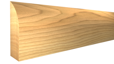 Profile View of Scribe Molding, product number SB-024-008-3-HI - 1/4" x 3/4" Hickory Scribe Molding - $1.28/ft sold by American Wood Moldings
